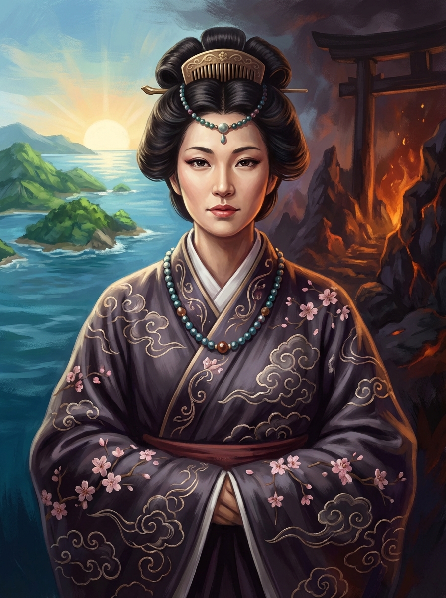 Portrait of Izanami, Japanese Creator Goddess