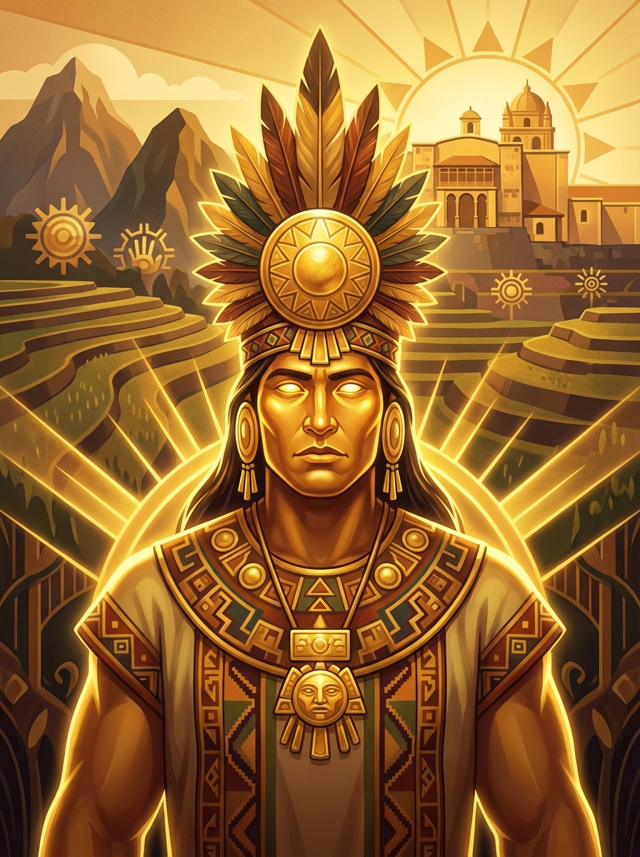 Portrait of Inti, Incan Sun God