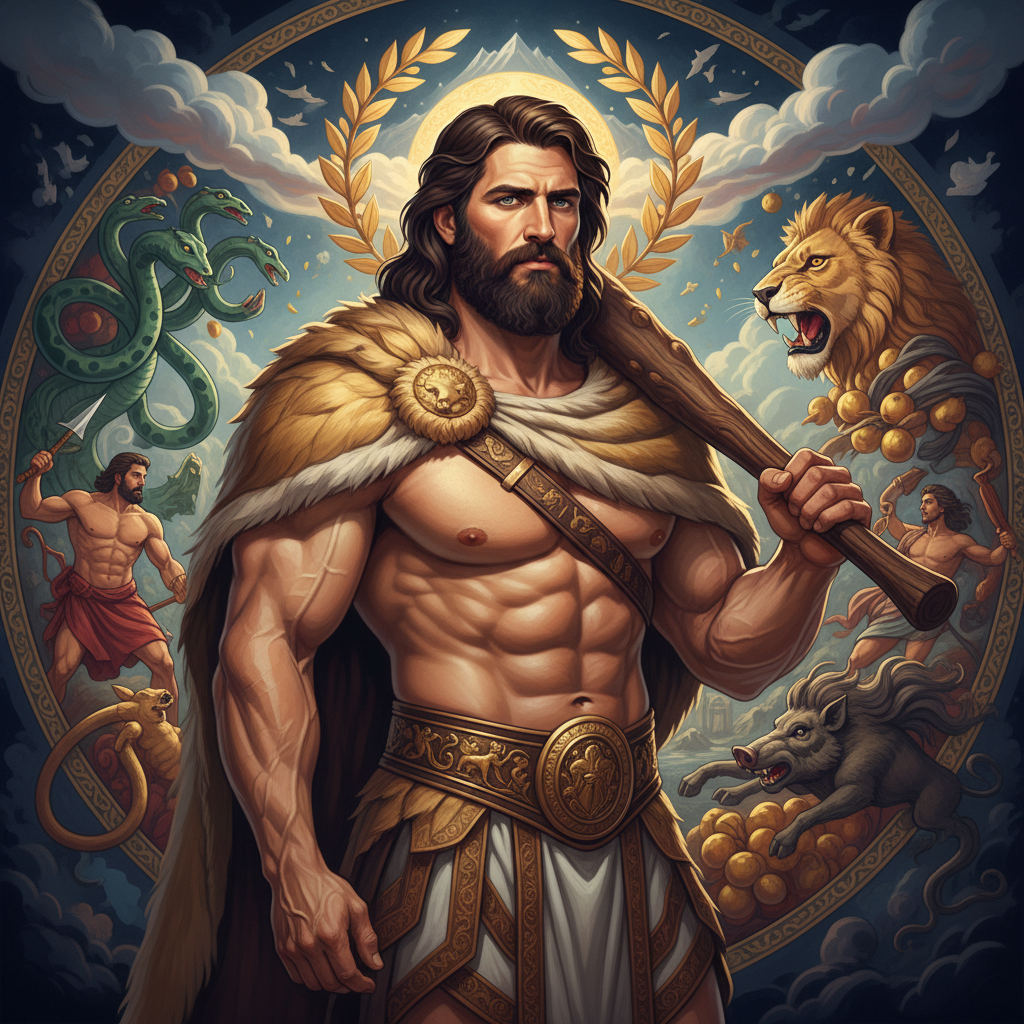 Portrait of Hercules, Divine Hero