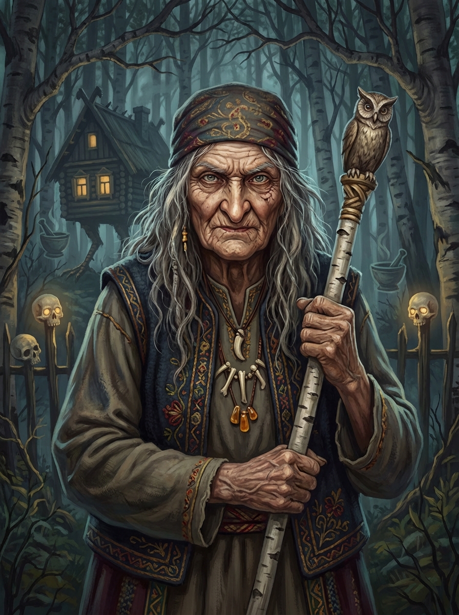 Portrait of Baba Yaga, Forest Witch