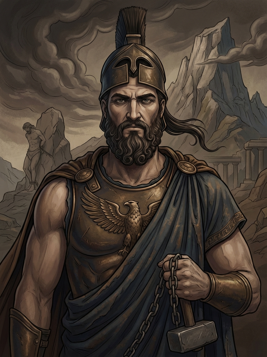 Portrait of Kratos, Greek Diety