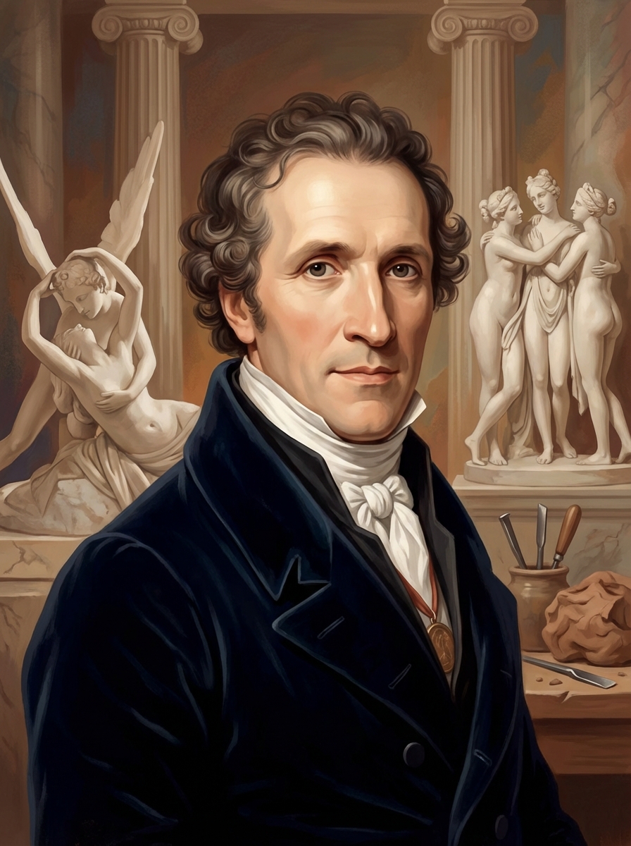 Portrait of Antonio Canova, Neoclassical Sculptor