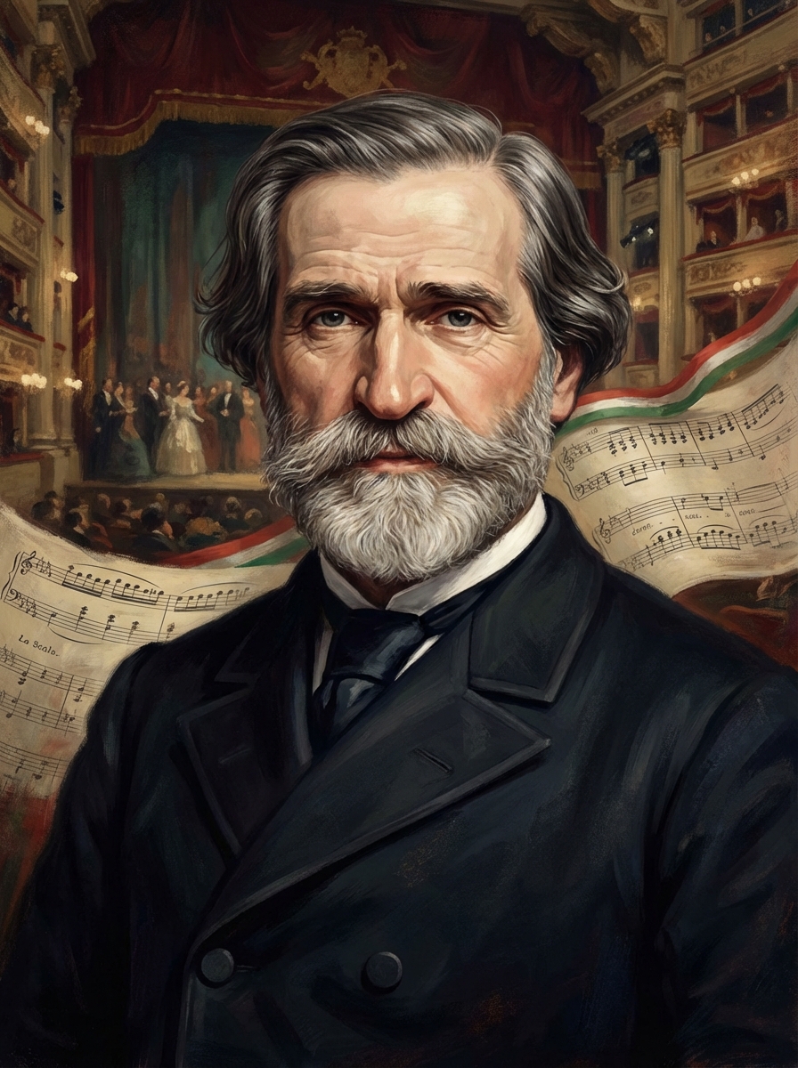 Portrait of Giuseppe Verdi, Opera Composer