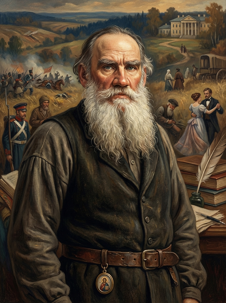 Portrait of Leo Tolstoy, Epic Novelist