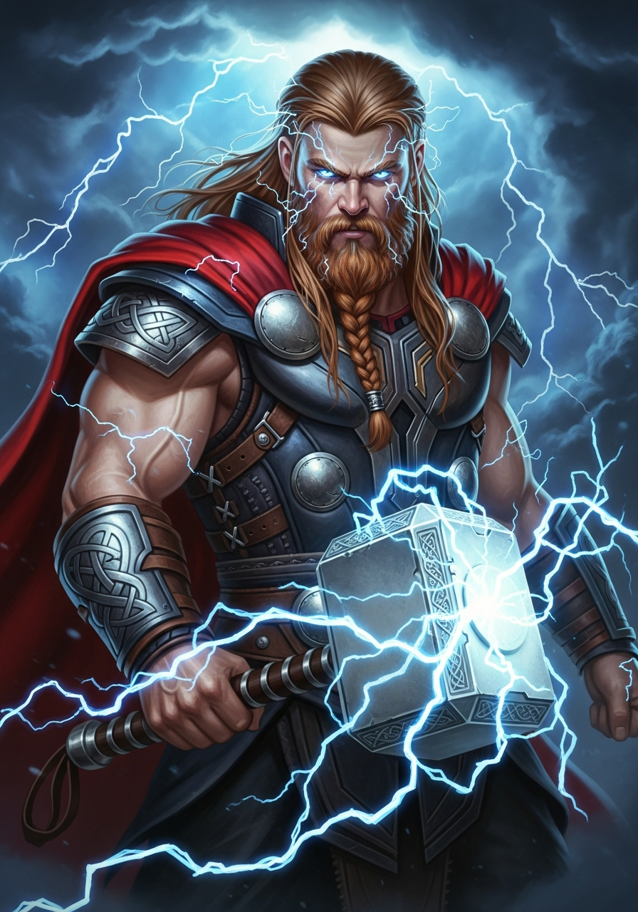 Portrait of Thor, Thunder God