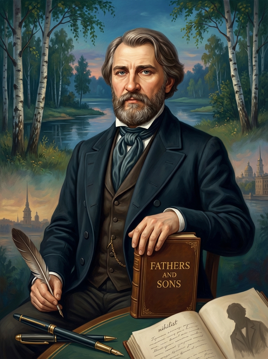Portrait of Ivan Turgenev, Russian Novelist