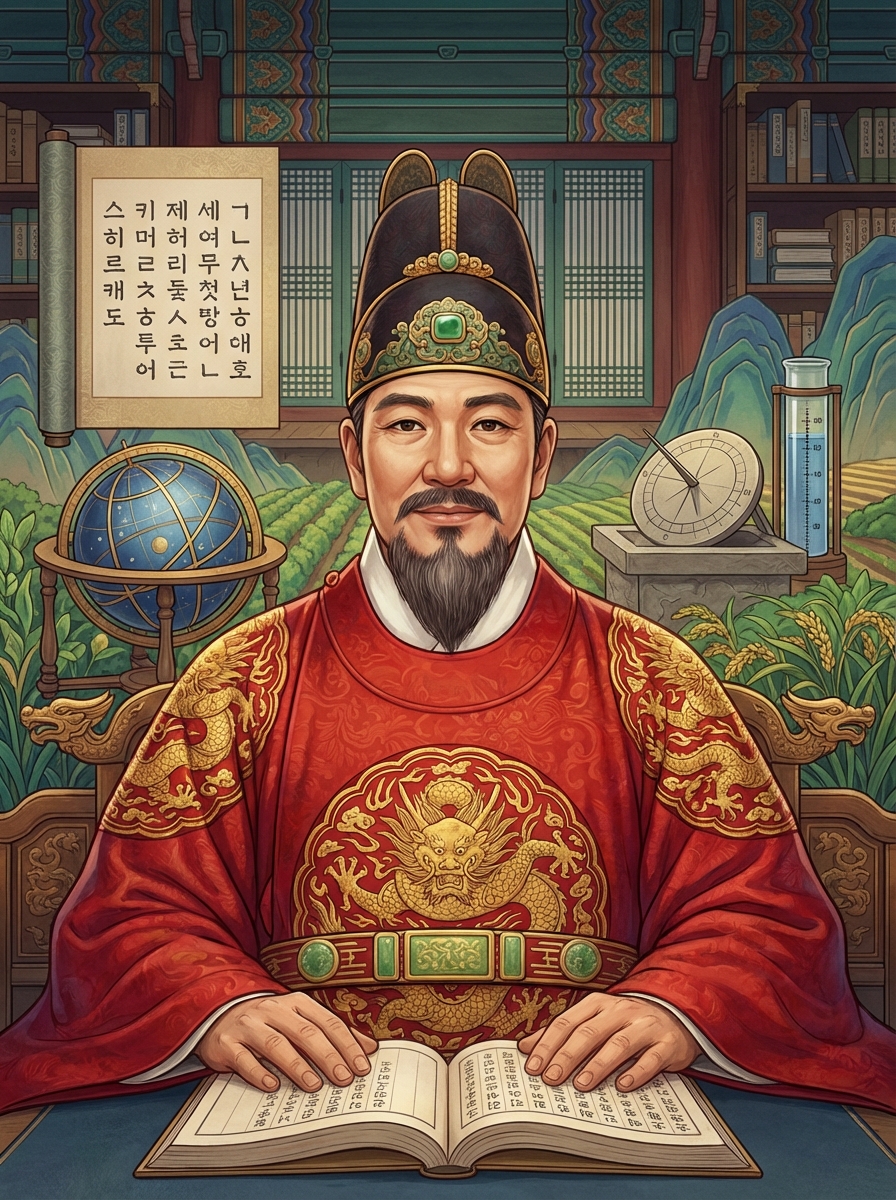 Portrait of Sejong the Great, Scholar King