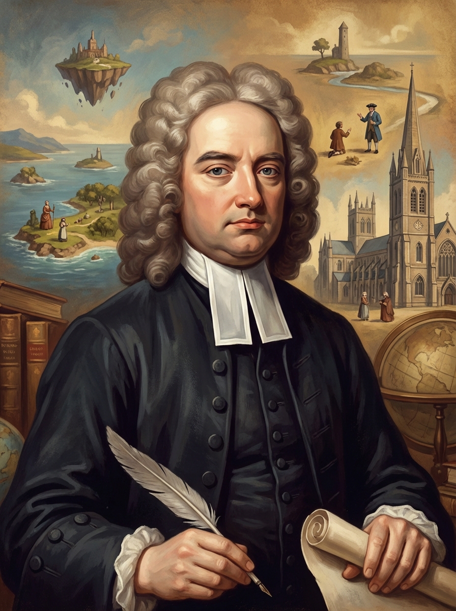 Portrait of Jonathan Swift, Satirist and Author