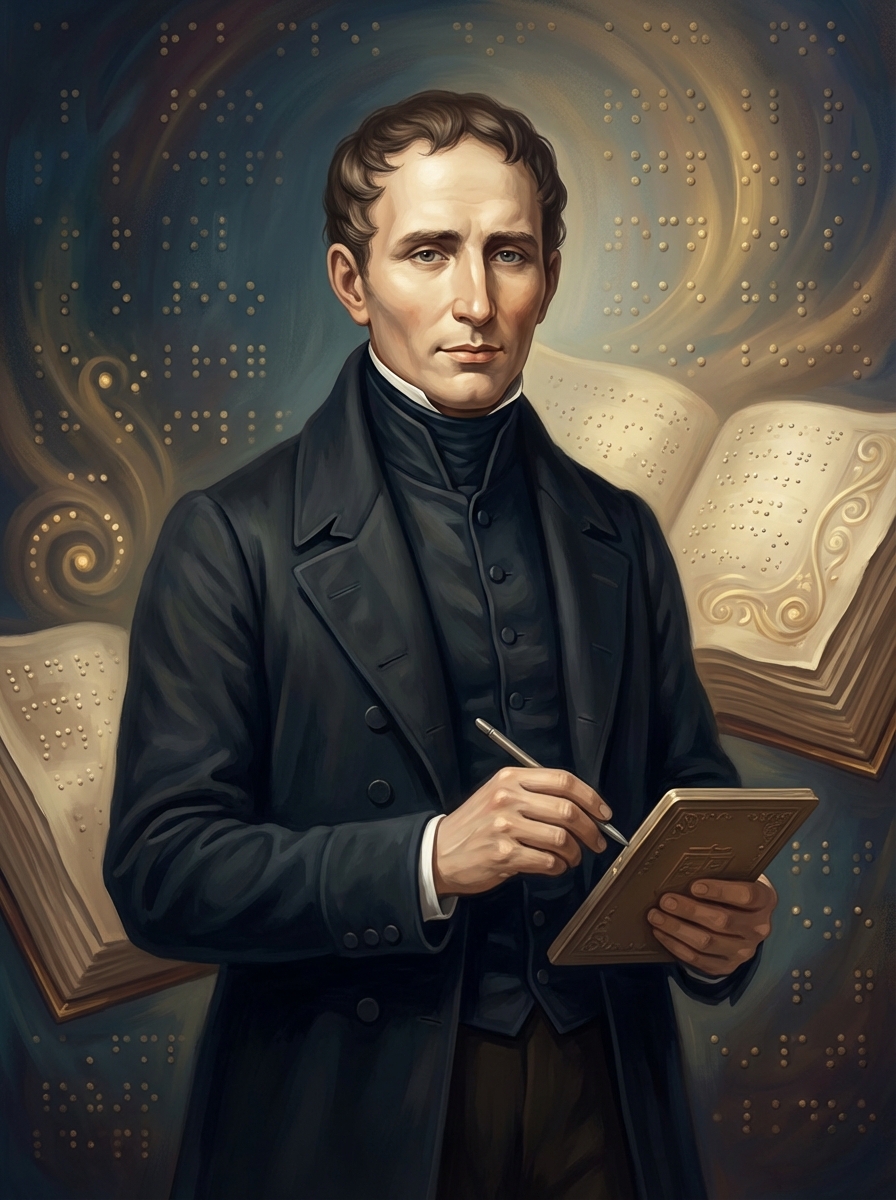 Portrait of Louis Braille, Inventor of Braille