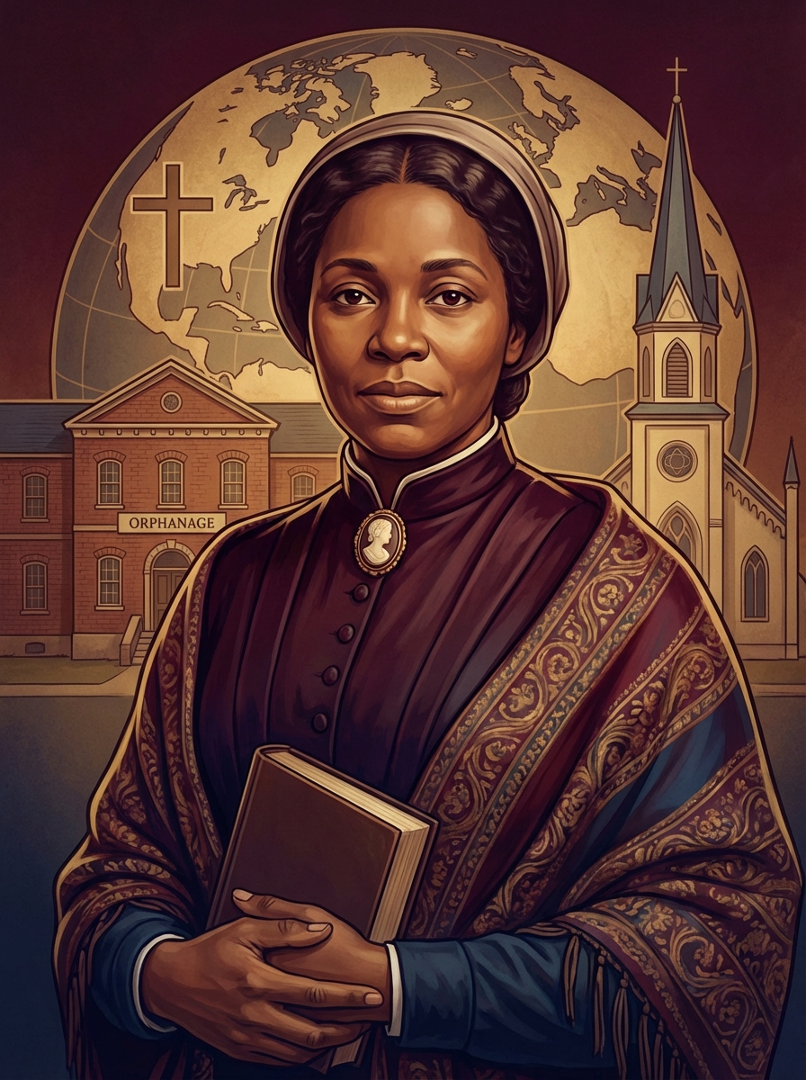 Portrait of Amanda Berry Smith, African American Evangelist and Missionary