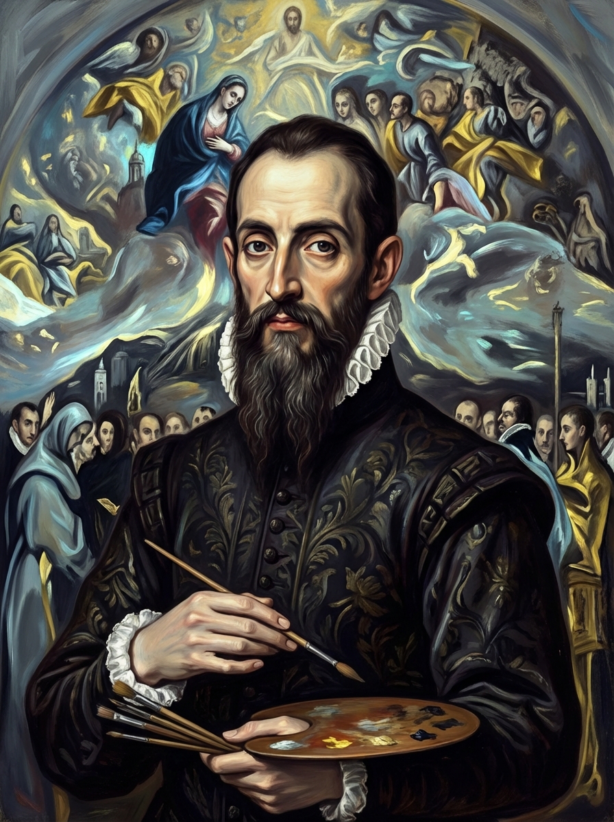 Portrait of El Greco, Greek-Spanish Painter