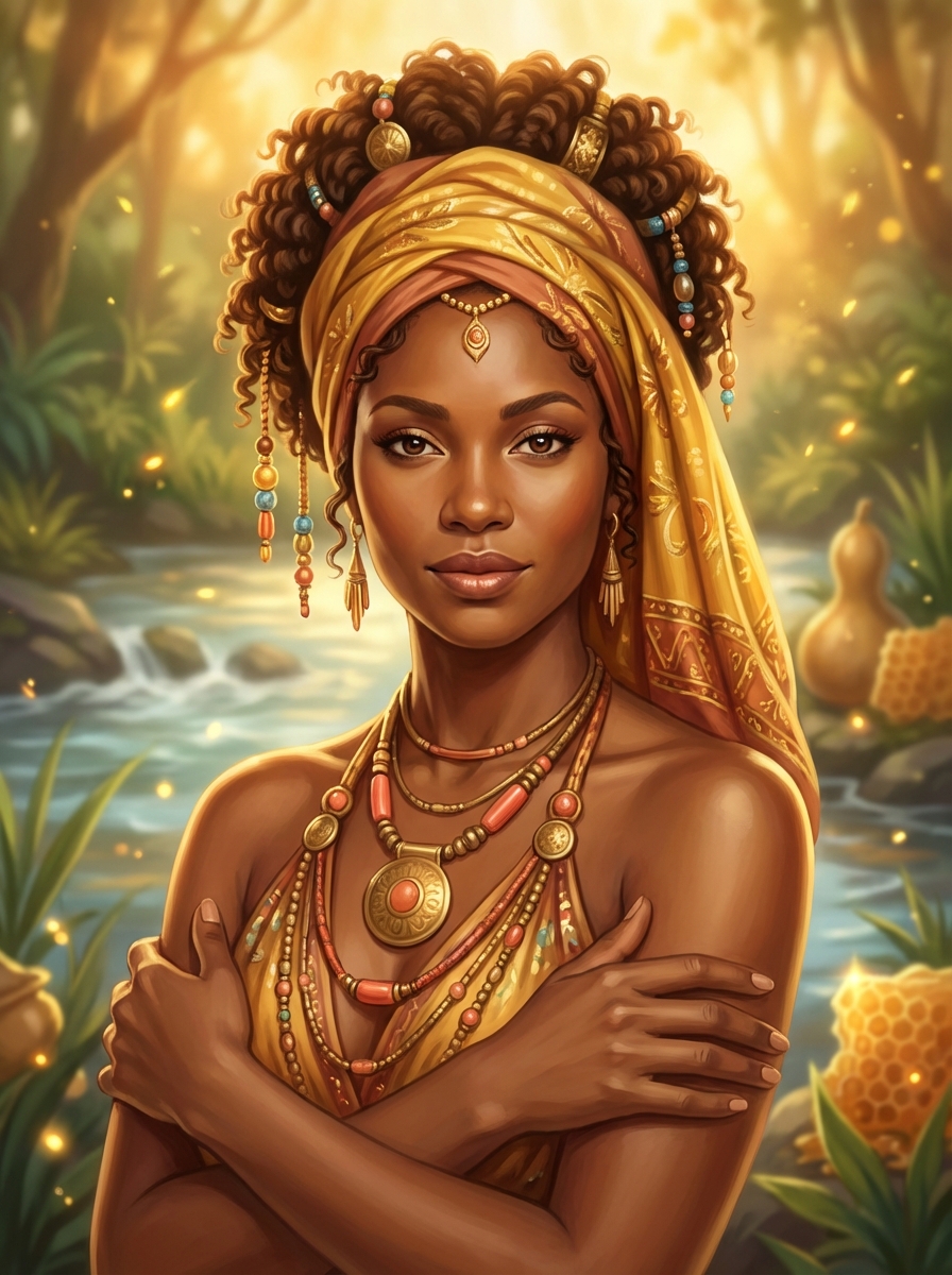 Portrait of Oshun, Yoruba Goddess of Love