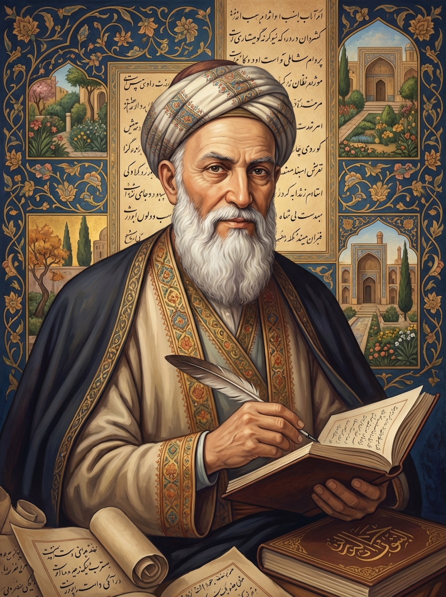 Portrait of Saadi Shirazi, Moral Poet