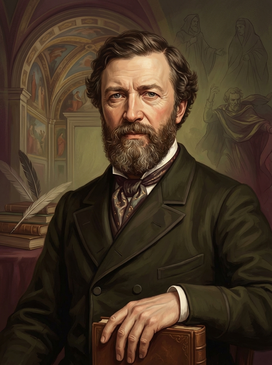 Portrait of Robert Browning, Victorian Poet