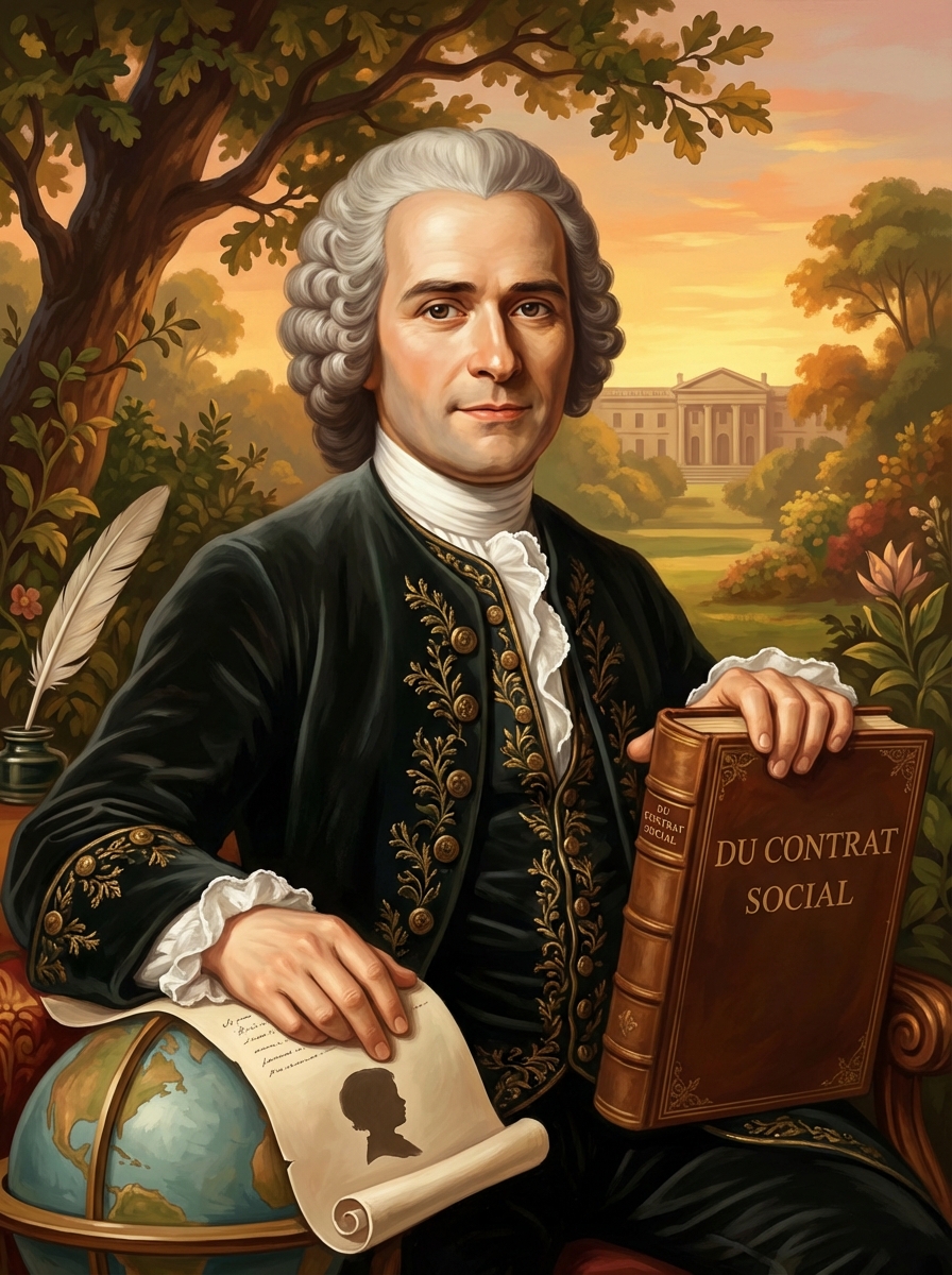 Portrait of Jean-Jacques Rousseau, Philosopher