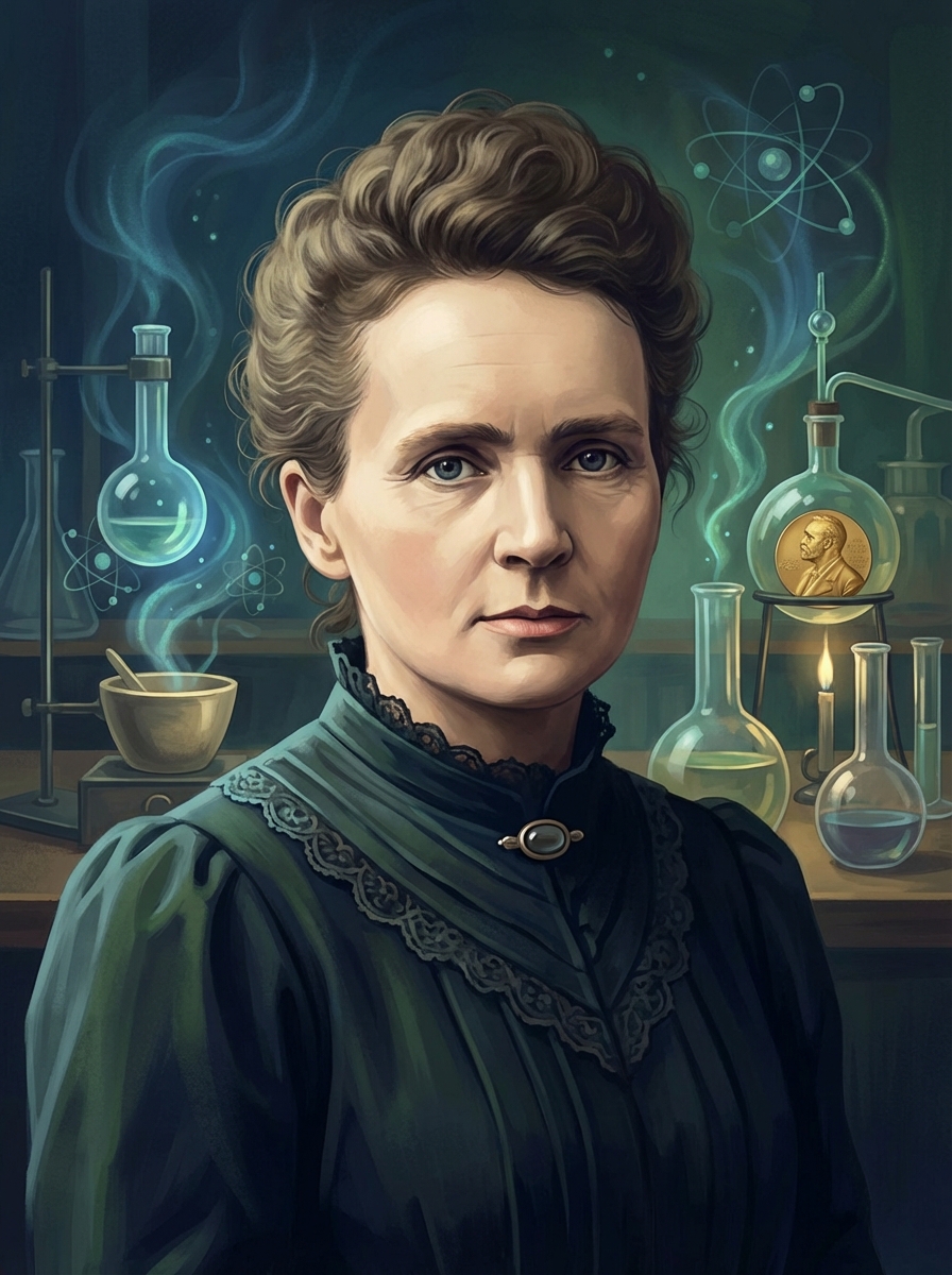 Portrait of Marie Curie, Scientist