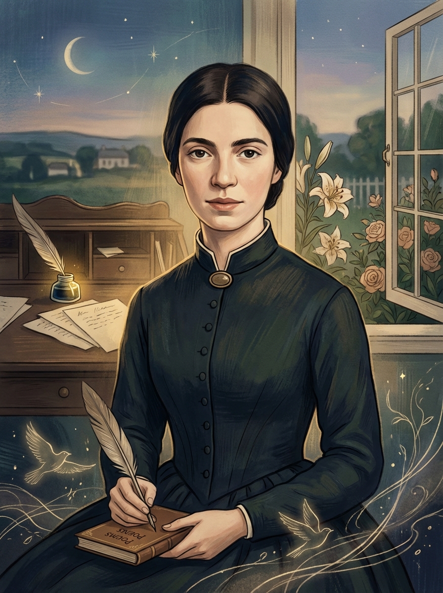 Portrait of Emily Dickinson, Recluse Poet