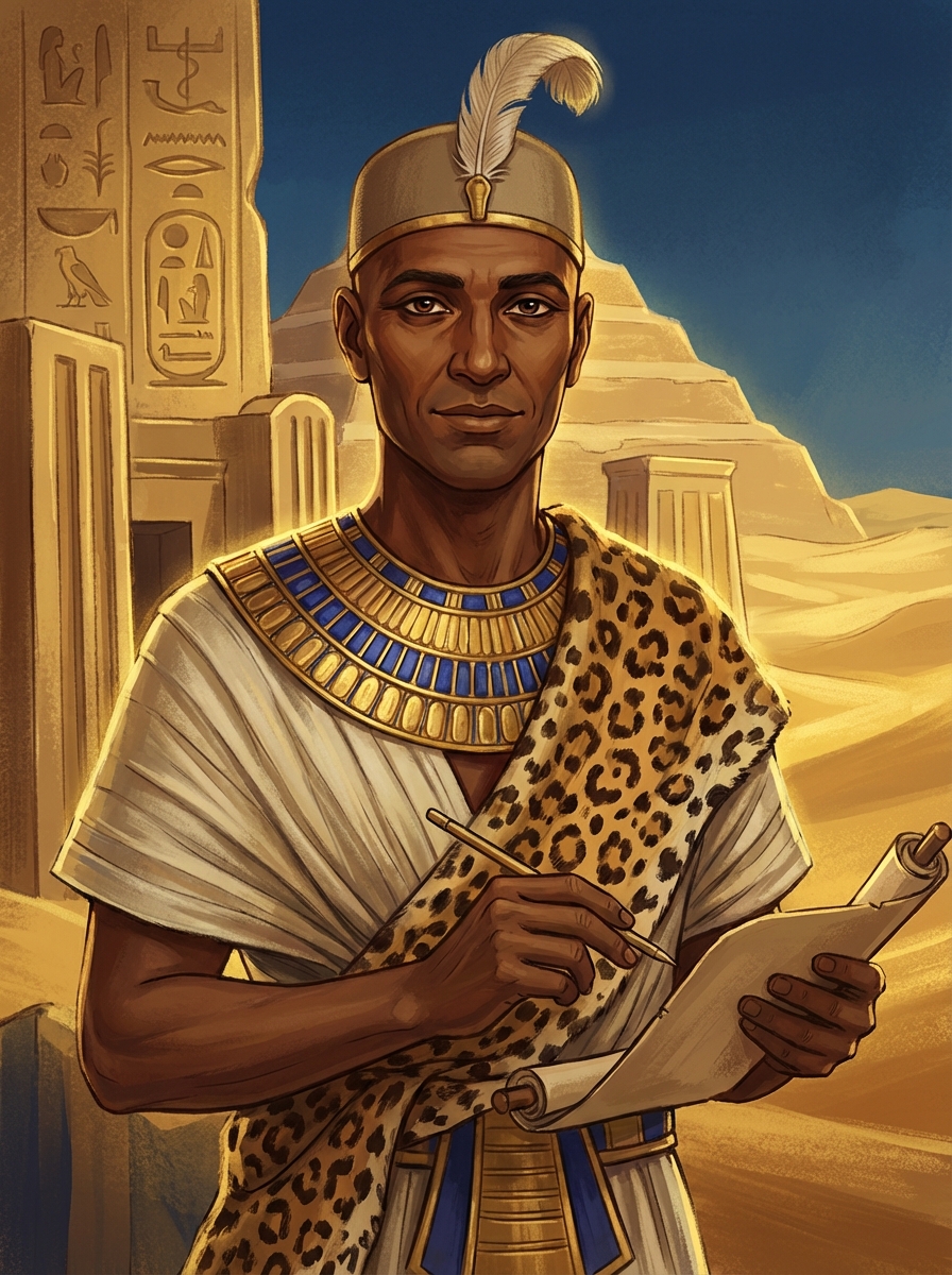 Portrait of Imhotep, Egyptian Polymath and Architect