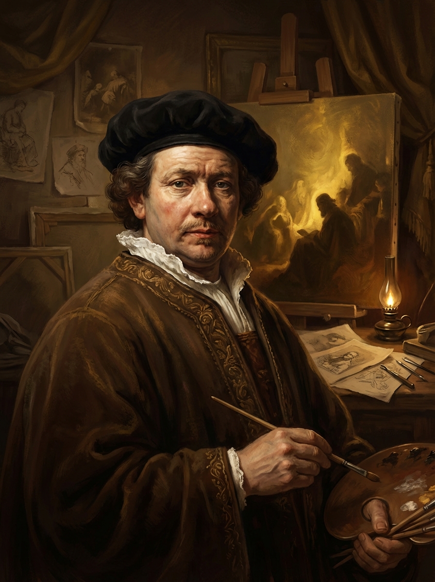 Portrait of Rembrandt van Rijn, Master Painter