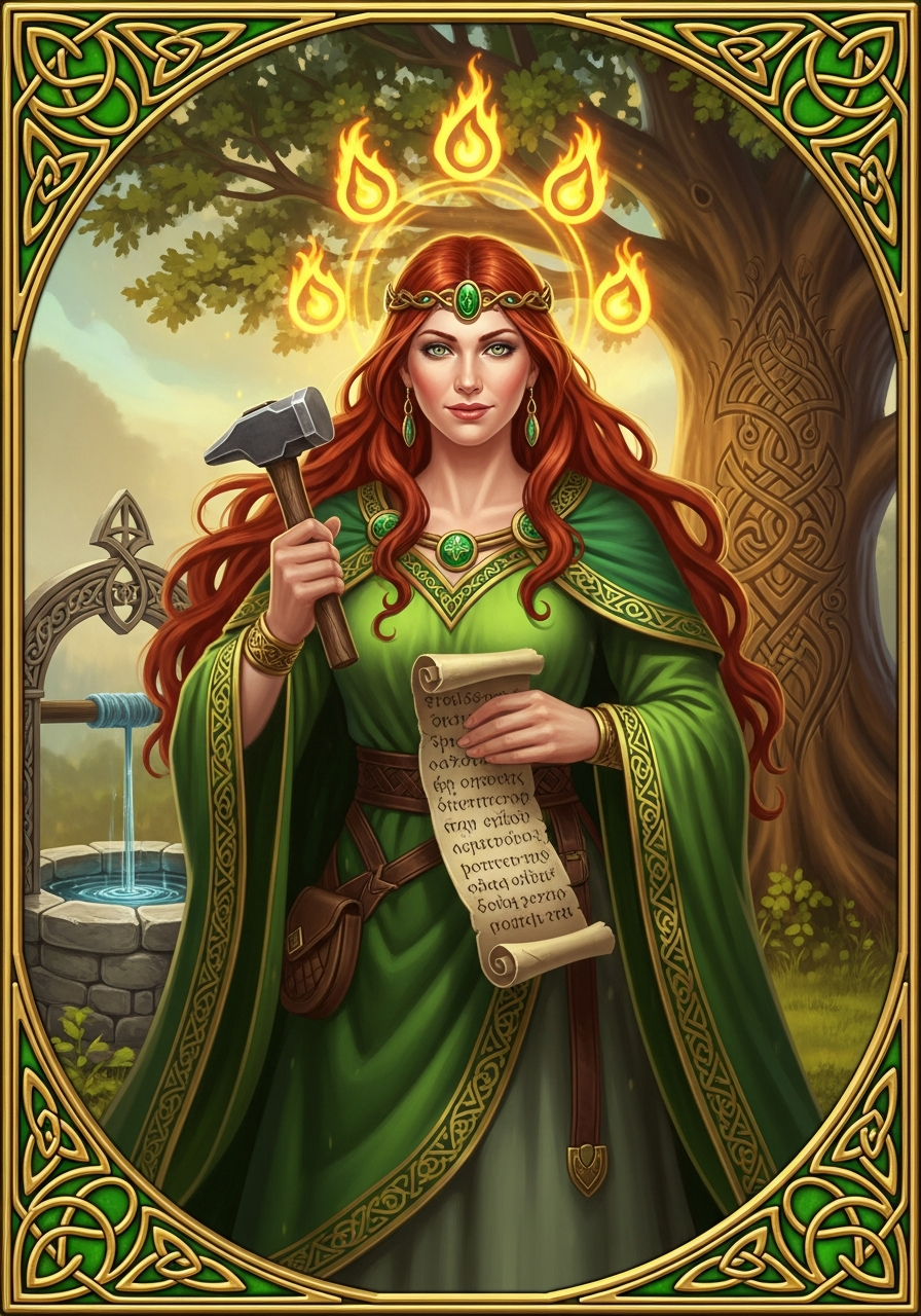 Portrait of Brigid, Triple Goddess