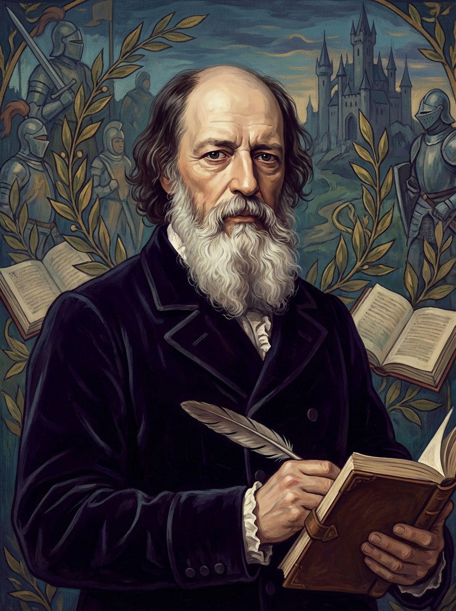 Portrait of Alfred Lord Tennyson, Victorian Poet
