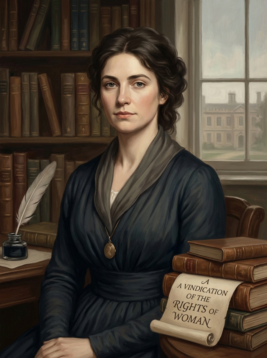 Portrait of Mary Wollstonecraft, Philosopher & Writer