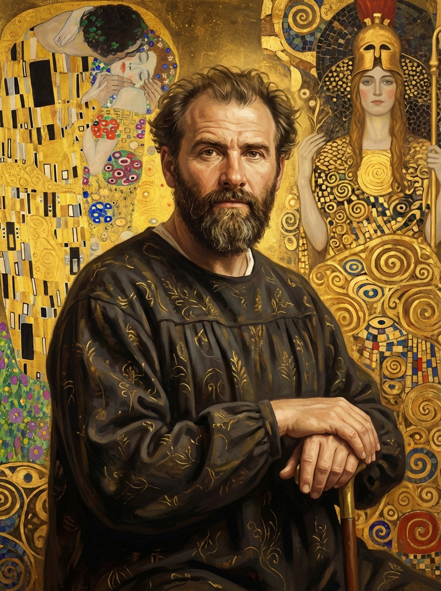 Portrait of Gustav Klimt, Symbolist Painter