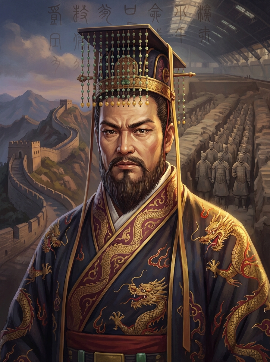 Portrait of Qin Shi Huang, First Emperor of China
