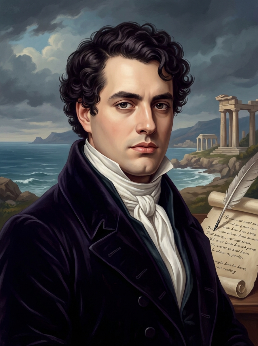 Portrait of Lord Byron, Poet & Adventurer