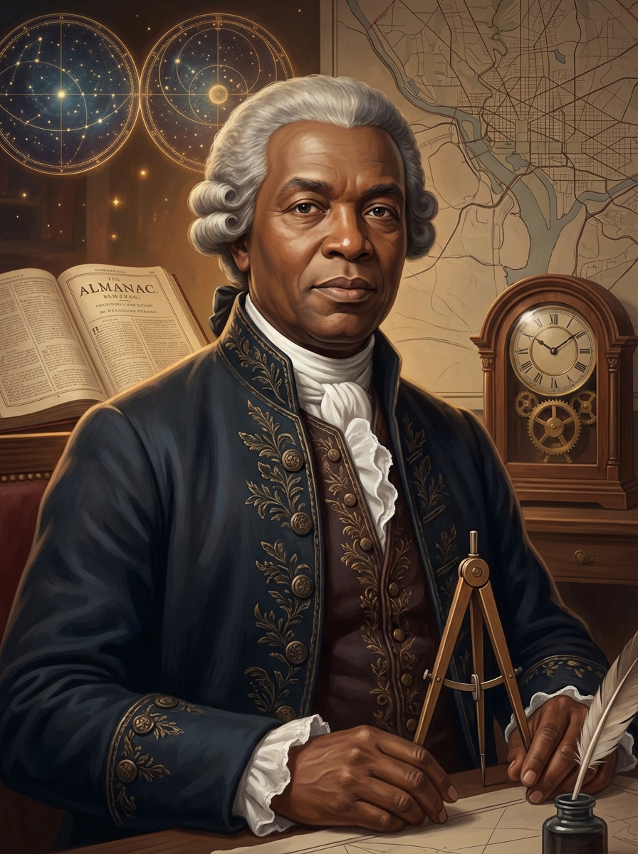 Portrait of Benjamin Banneker, African American Astronomer and Surveyor