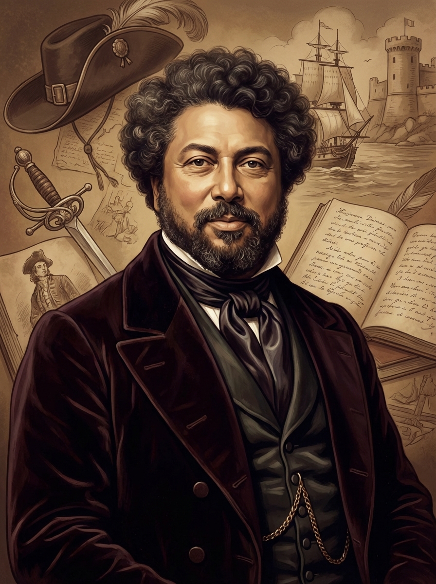 Portrait of Alexandre Dumas, French Novelist