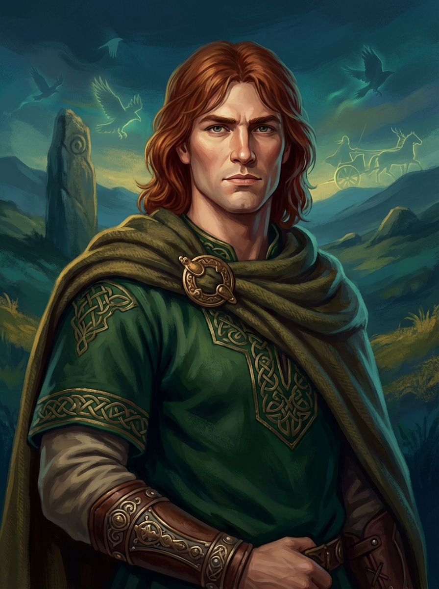 Portrait of Cú Chulainn, Irish Hero