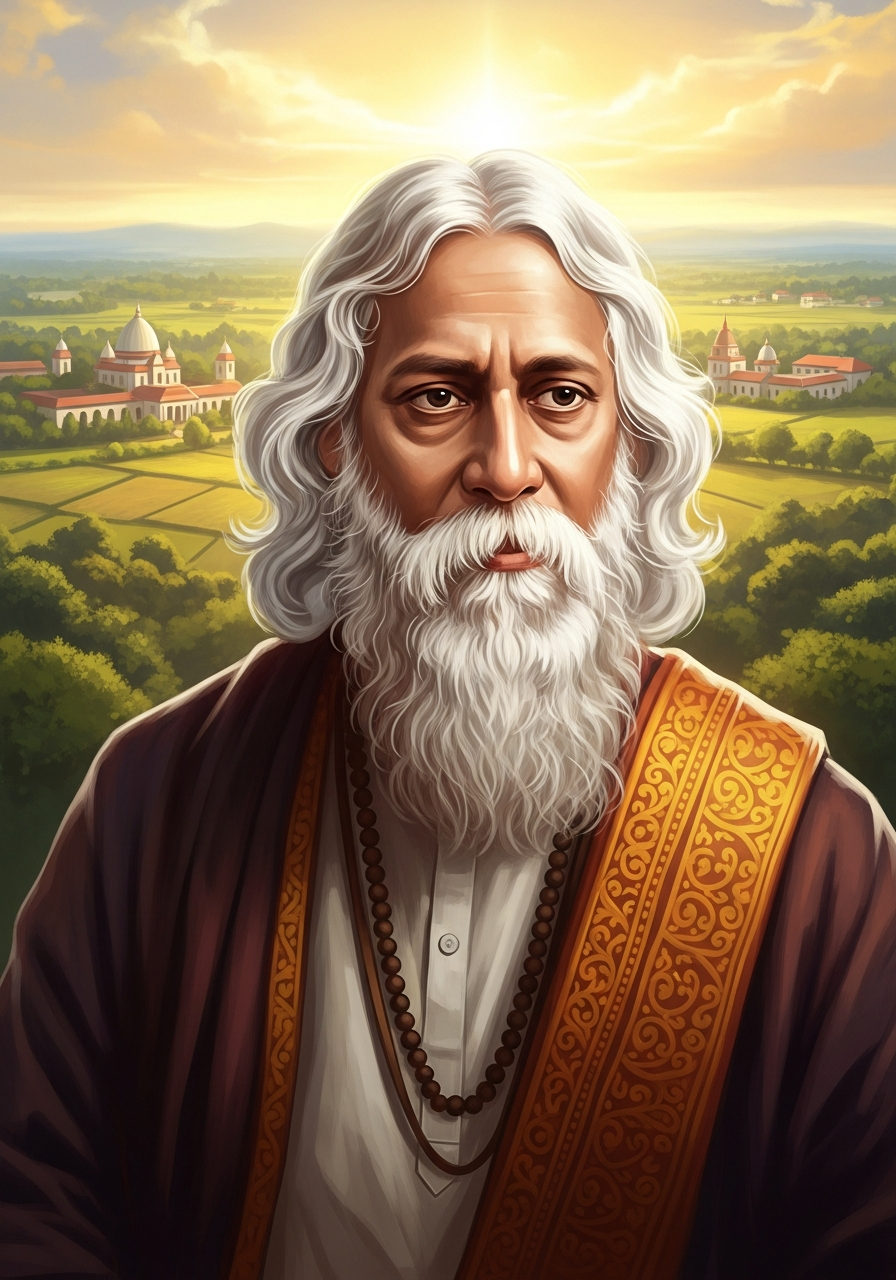 Portrait of Rabindranath Tagore, World Poet