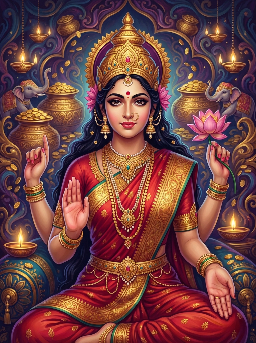 Portrait of Lakshmi, Goddess of Fortune