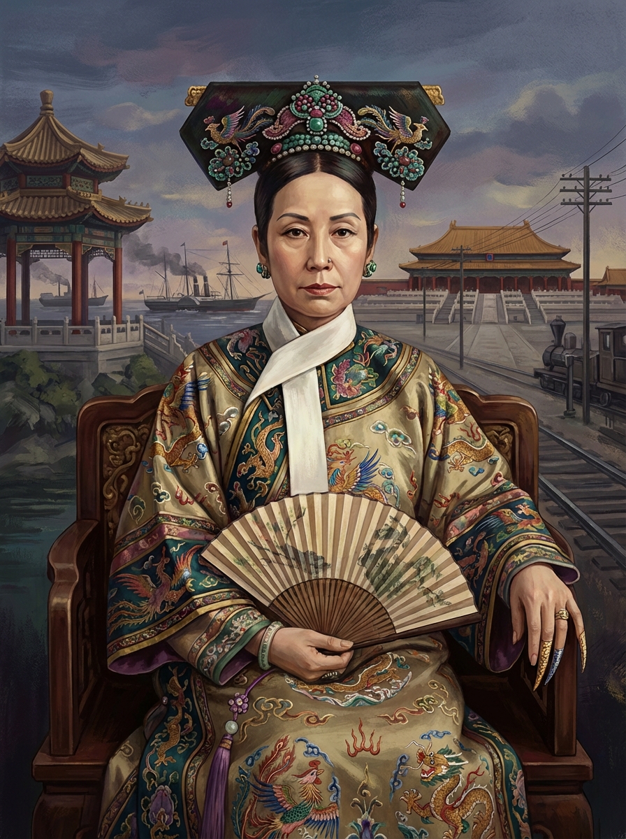 Portrait of Empress Dowager Cixi, Chinese Empress Regent