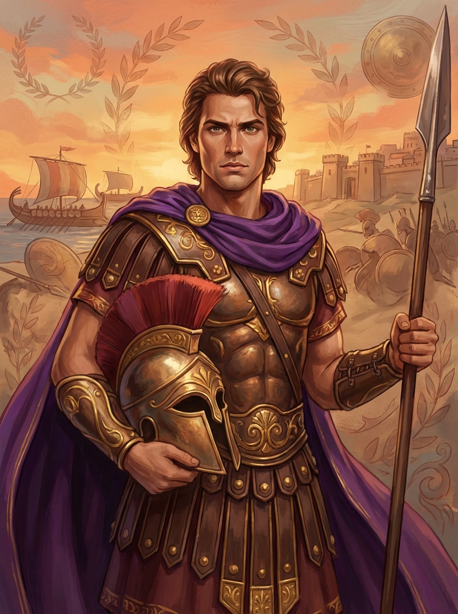 Portrait of Achilles, Warrior Hero