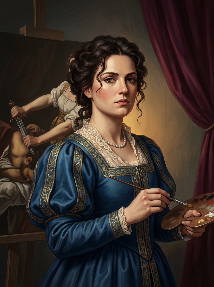 Portrait of Artemisia Gentileschi, Baroque Painter