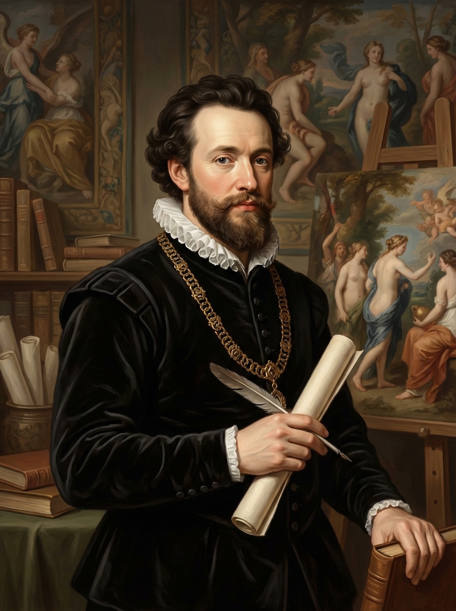 Portrait of Peter Paul Rubens, Flemish Baroque Painter