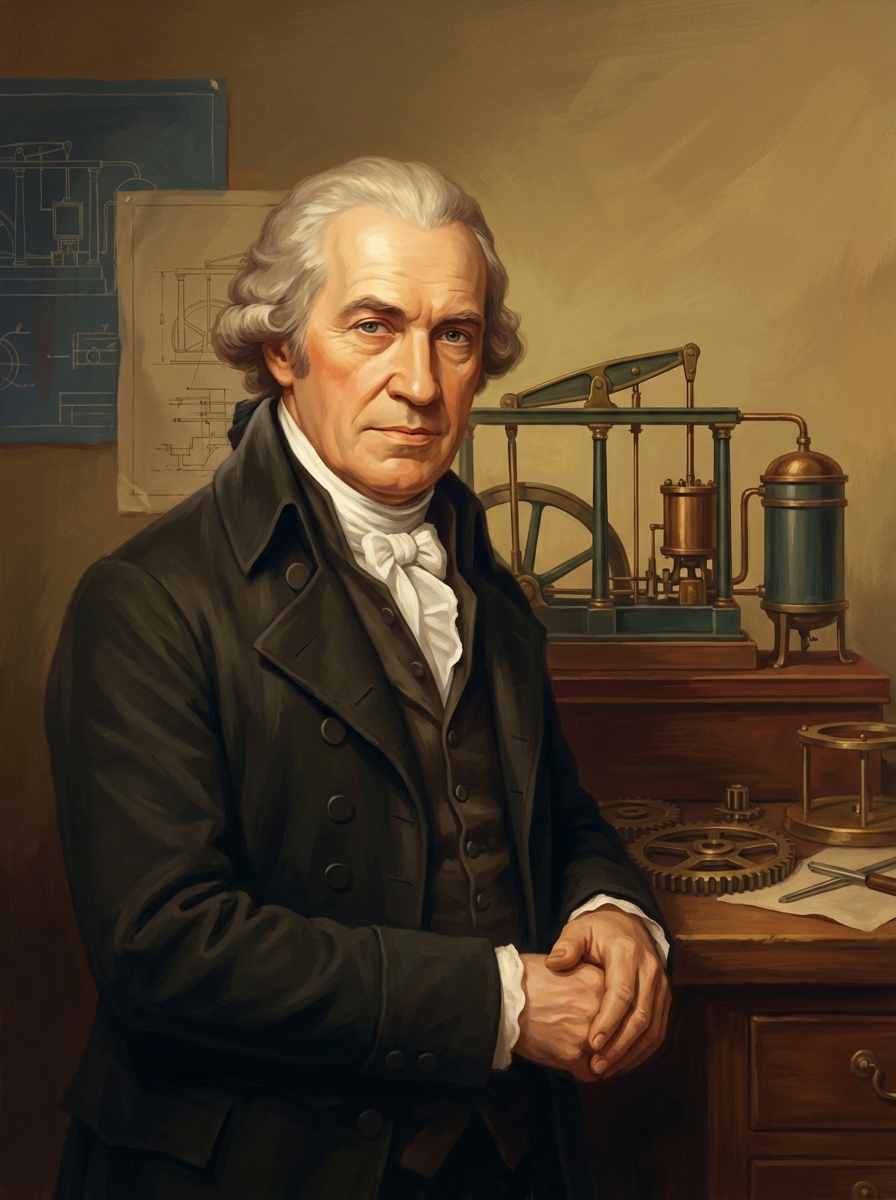 Portrait of James Watt, Inventor and Engineer