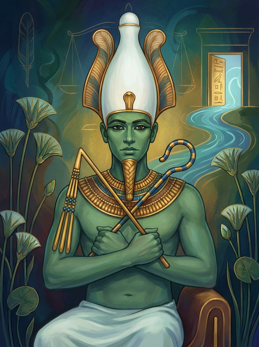 Portrait of Osiris, Egyptian God of the Afterlife