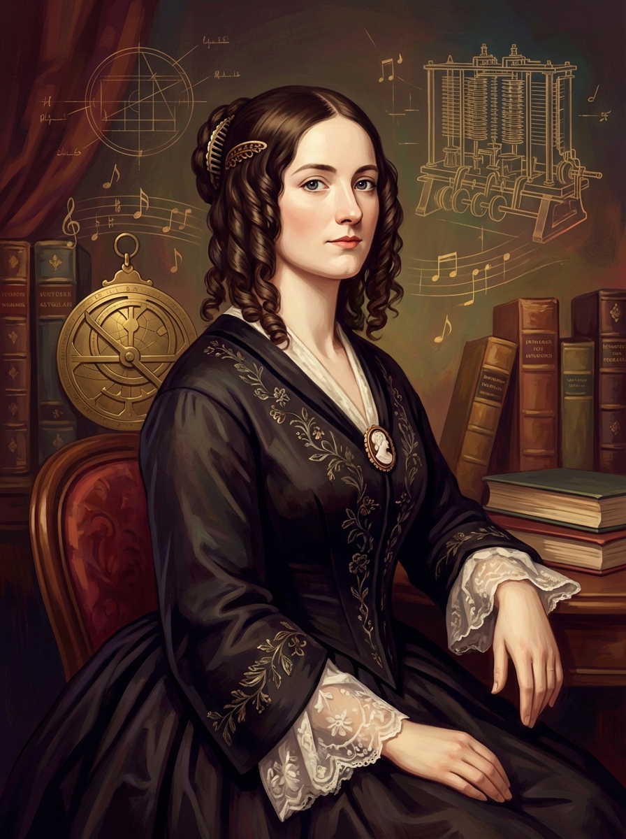 Portrait of Ada Lovelace, Computing Pioneer