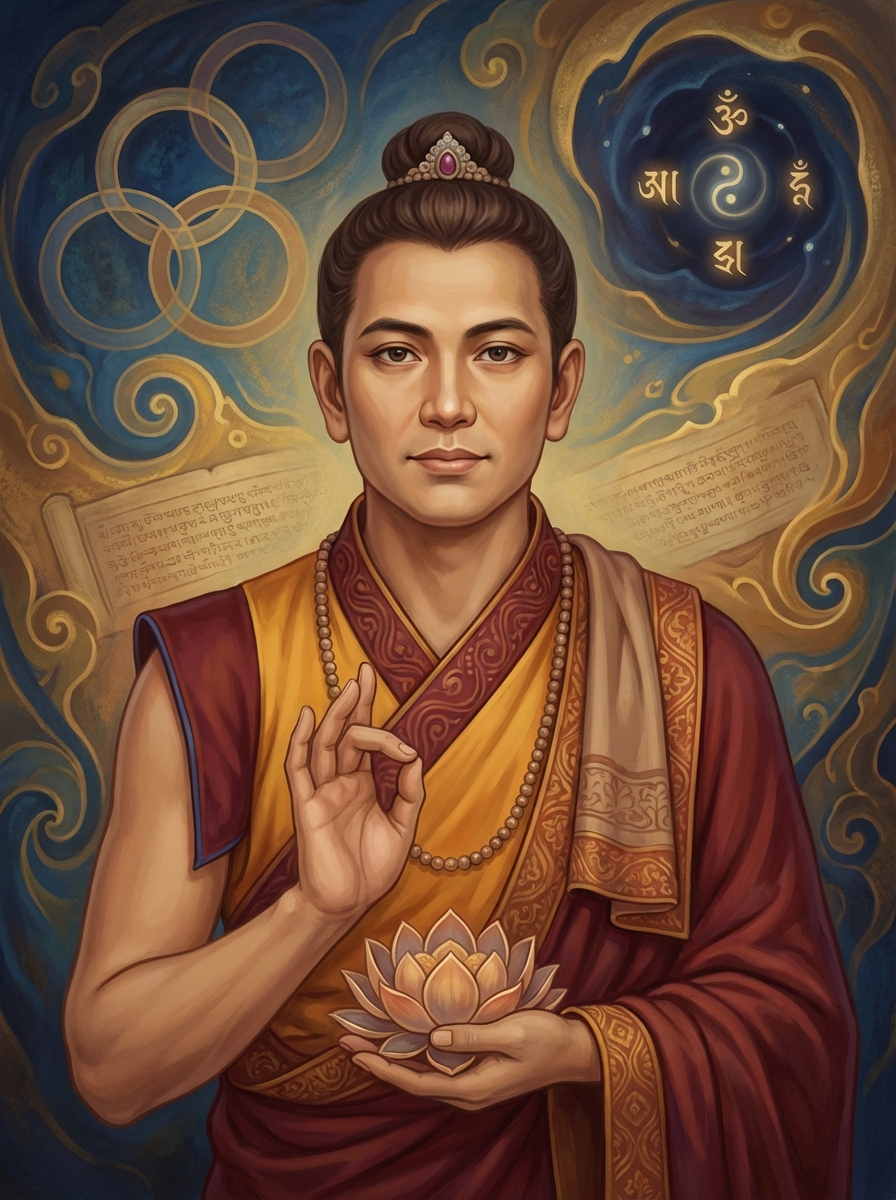 Portrait of Nagarjuna, Buddhist Philosopher