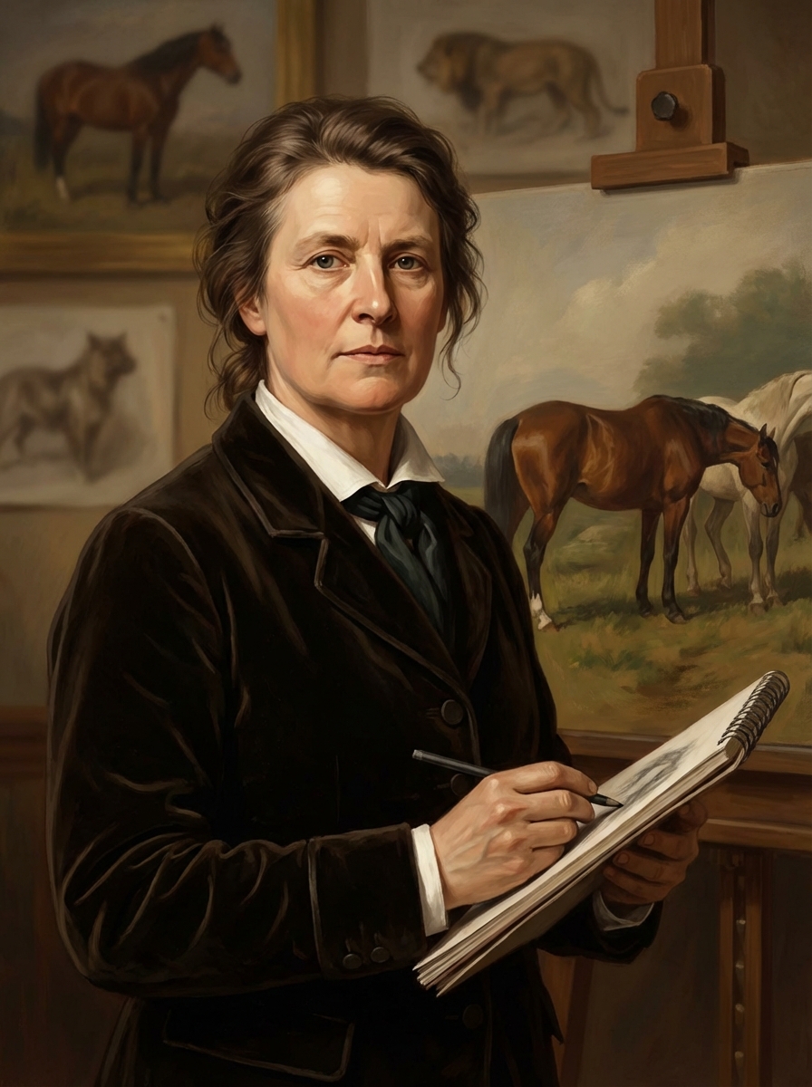Portrait of Rosa Bonheur, French Animal Painter