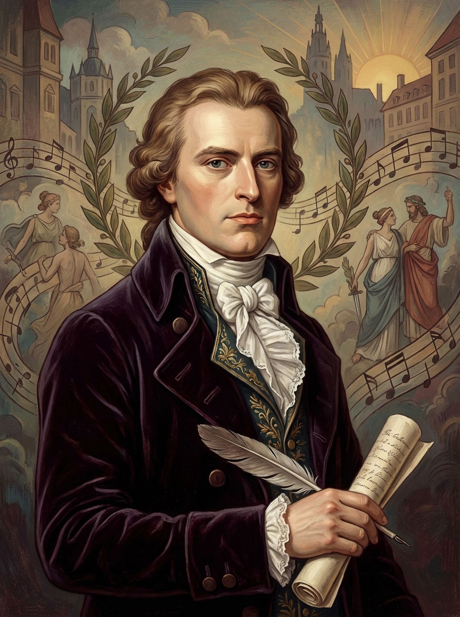 Portrait of Friedrich Schiller, German Poet and Playwright