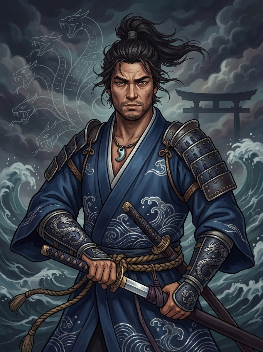 Portrait of Susanoo, Japanese Storm God