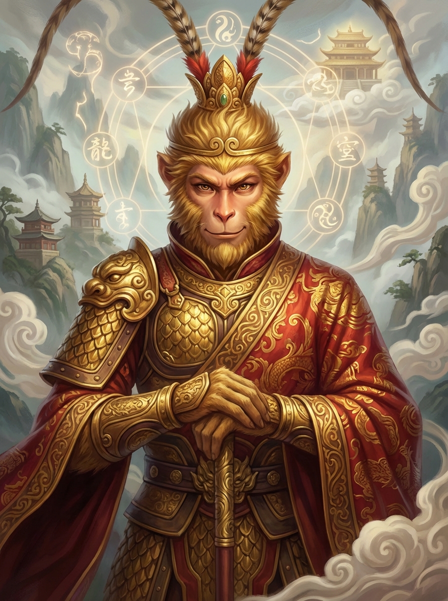 Portrait of Sun Wukong, Monkey King