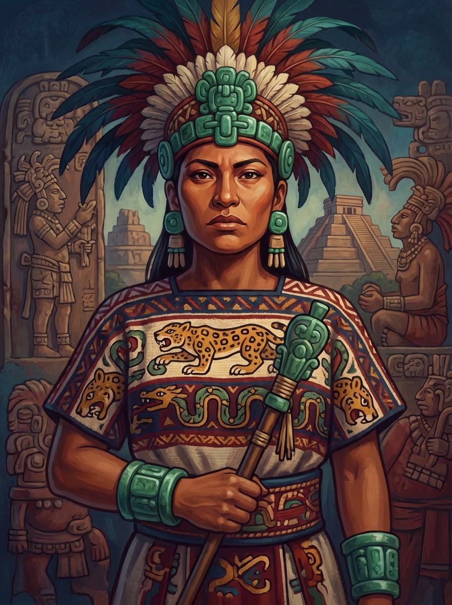 Portrait of Lady Six Sky, Mayan Queen