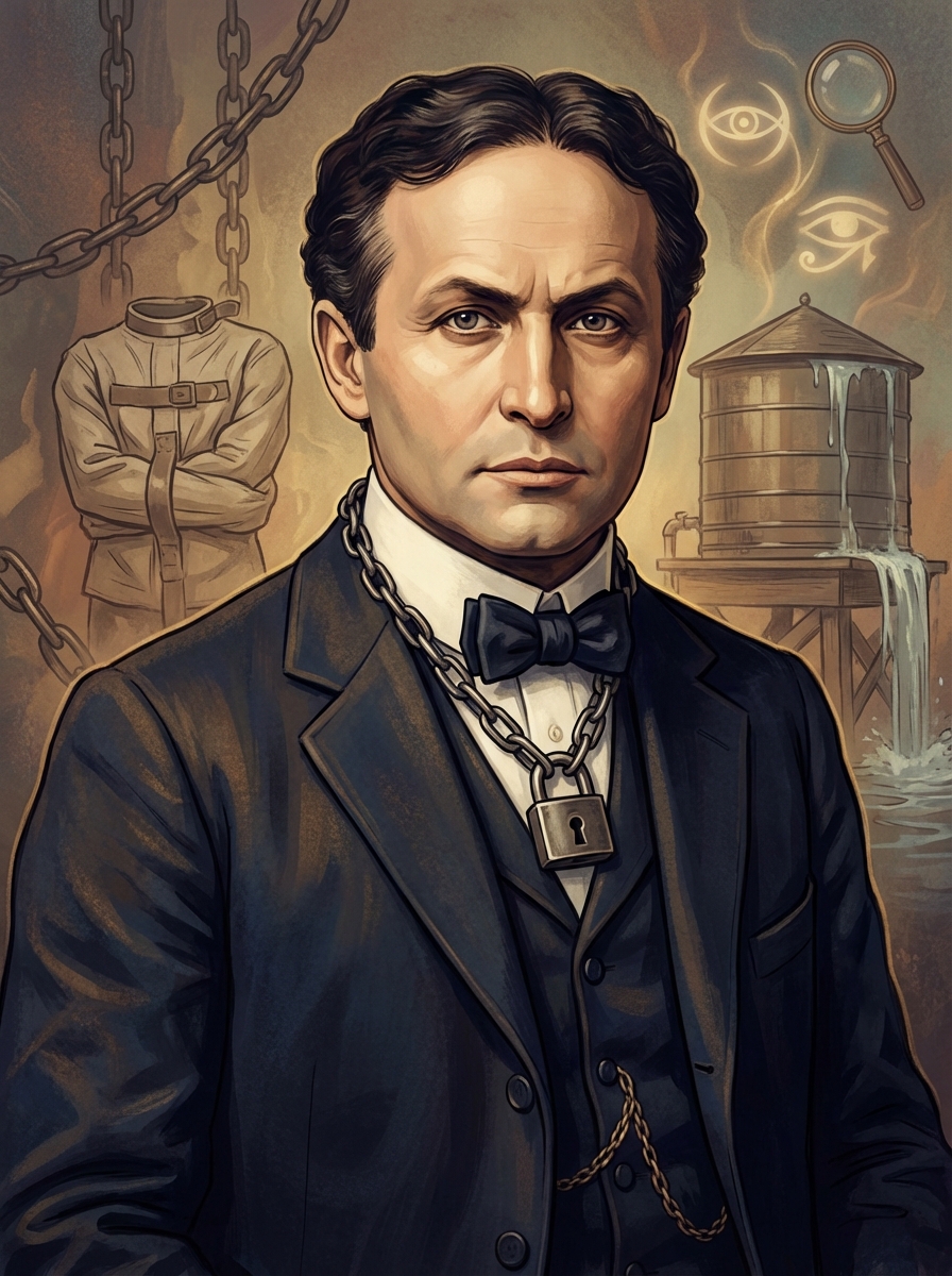 Portrait of Harry Houdini, Trickster