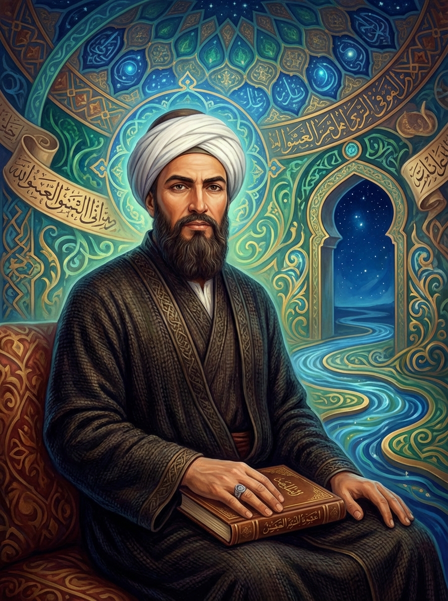 Portrait of Ibn Arabi, Sufi Mystic and Philosopher