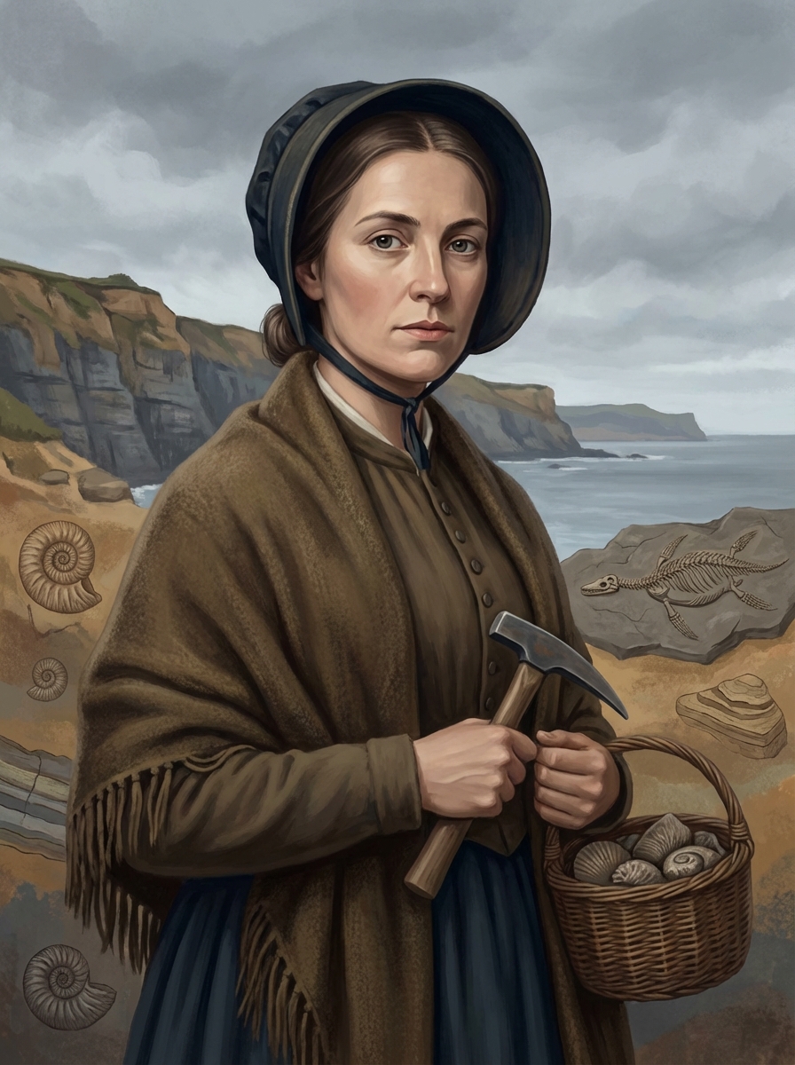 Portrait of Mary Anning, Paleontologist